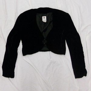 Vtg Gemma Kahng Velvet Shrug Jacket USA 4